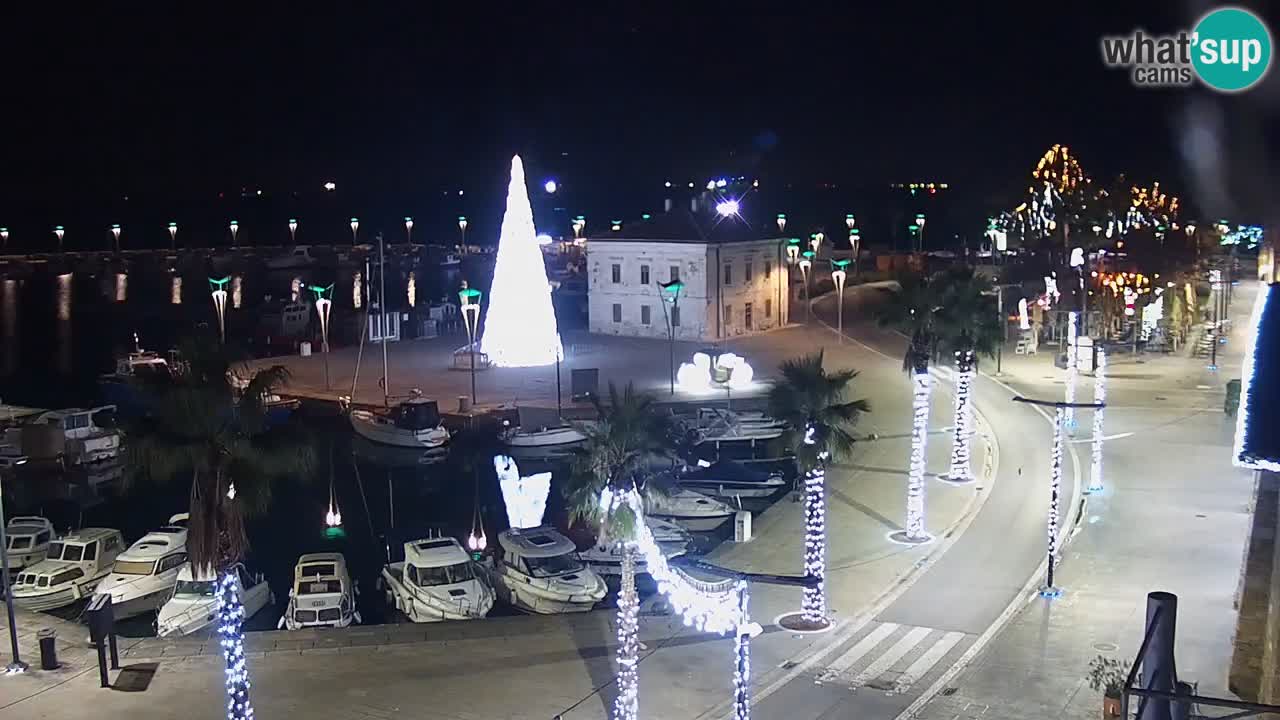 Webcam Koper – Panorama de la marina et de la promenade depuis le Grand Hotel Koper