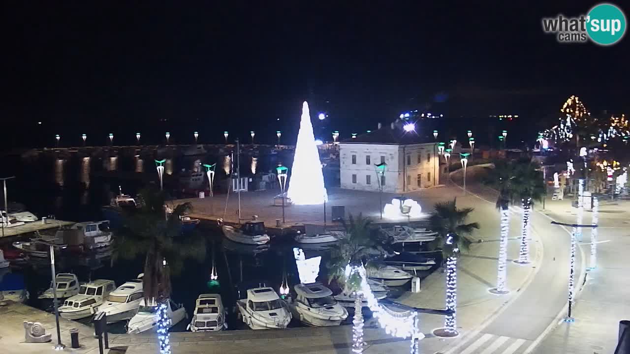 Webcam Koper – Panorama de la marina et de la promenade depuis le Grand Hotel Koper