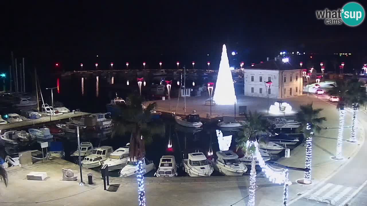 Webcam Koper – Panorama de la marina et de la promenade depuis le Grand Hotel Koper