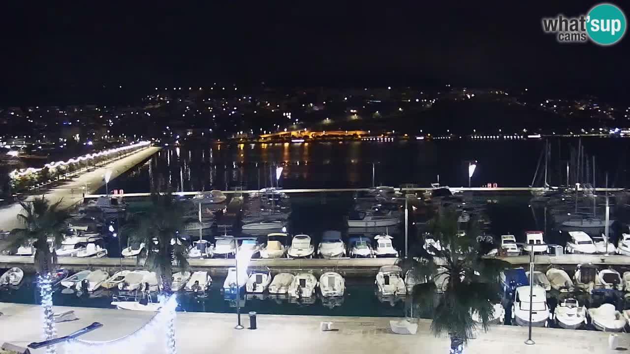 Webcam Koper – Panorama de la marina et de la promenade depuis le Grand Hotel Koper