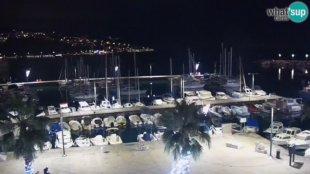 Webcam Koper – Panorama de la marina et de la promenade depuis le Grand Hotel Koper