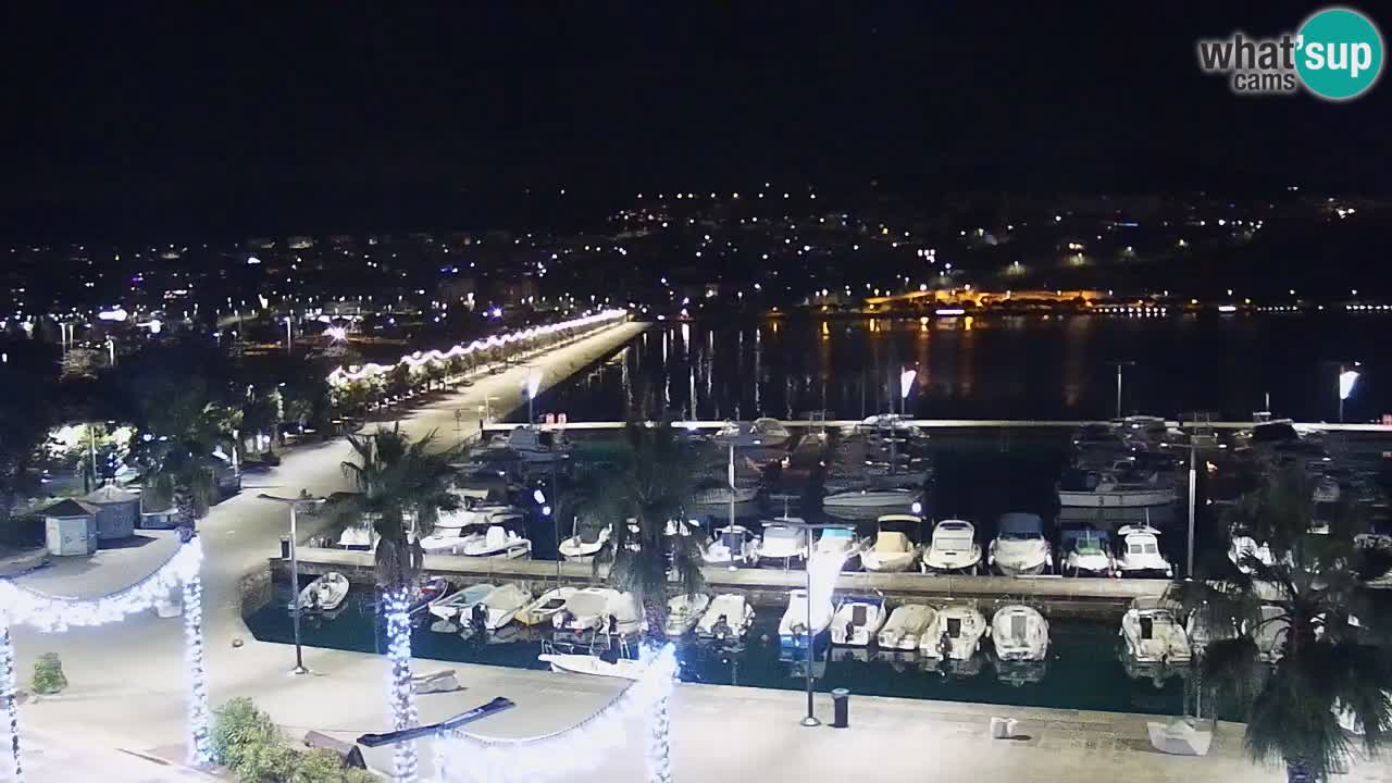 Webcam Koper – Panorama de la marina et de la promenade depuis le Grand Hotel Koper