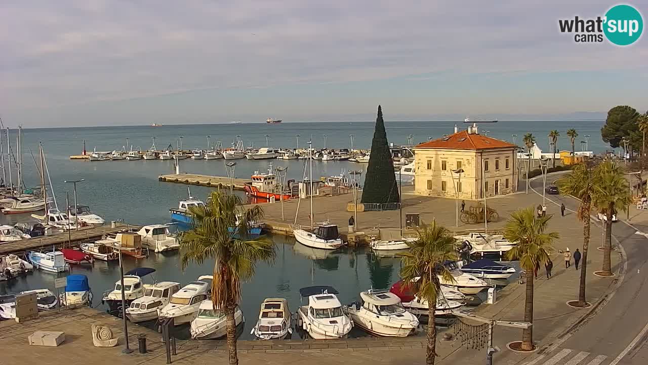 Webcam Capodistria – marina e lungo mare dall’Hotel Grand Koper