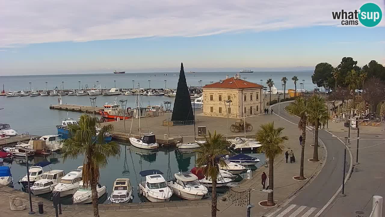 Webcam Capodistria – marina e lungo mare dall’Hotel Grand Koper