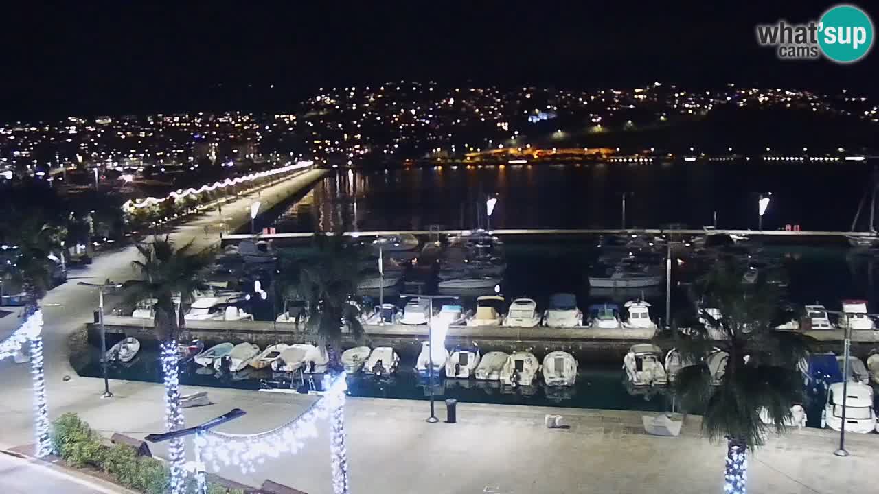 Spletna kamera Koper – Panorama na marino in promenado s Hotela Grand Koper