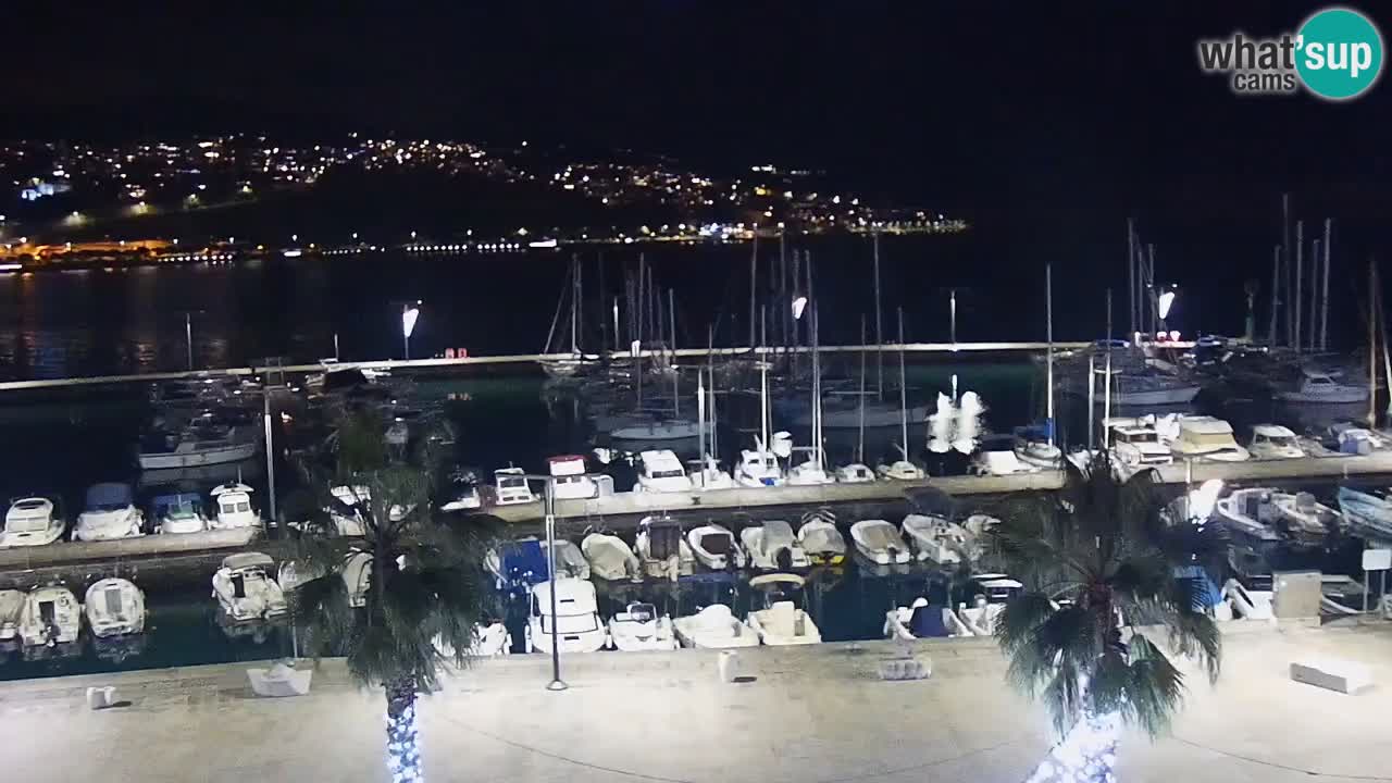 Spletna kamera Koper – Panorama na marino in promenado s Hotela Grand Koper