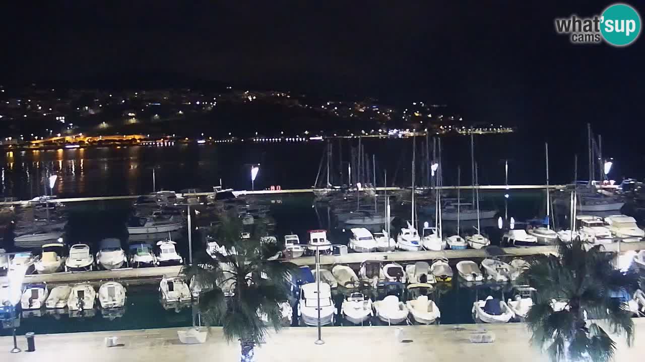 Webcam Koper – Panorama de la marina et de la promenade depuis le Grand Hotel Koper