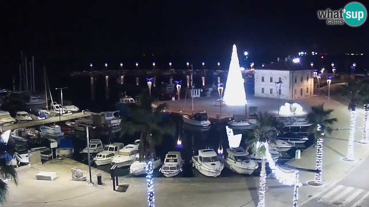 Camera en vivo Koper – puerto deportivo y paseo marítimo desde el Hotel Grand Koper