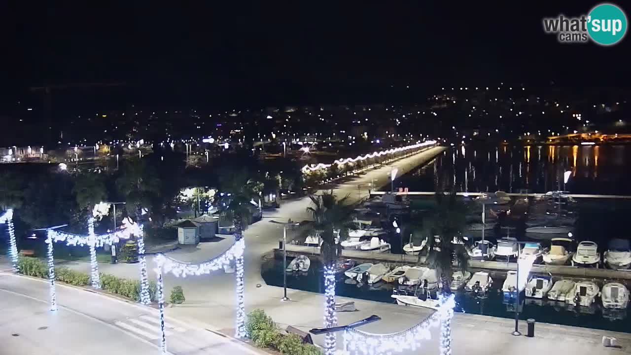 Webcam Koper – Panorama de la marina et de la promenade depuis le Grand Hotel Koper