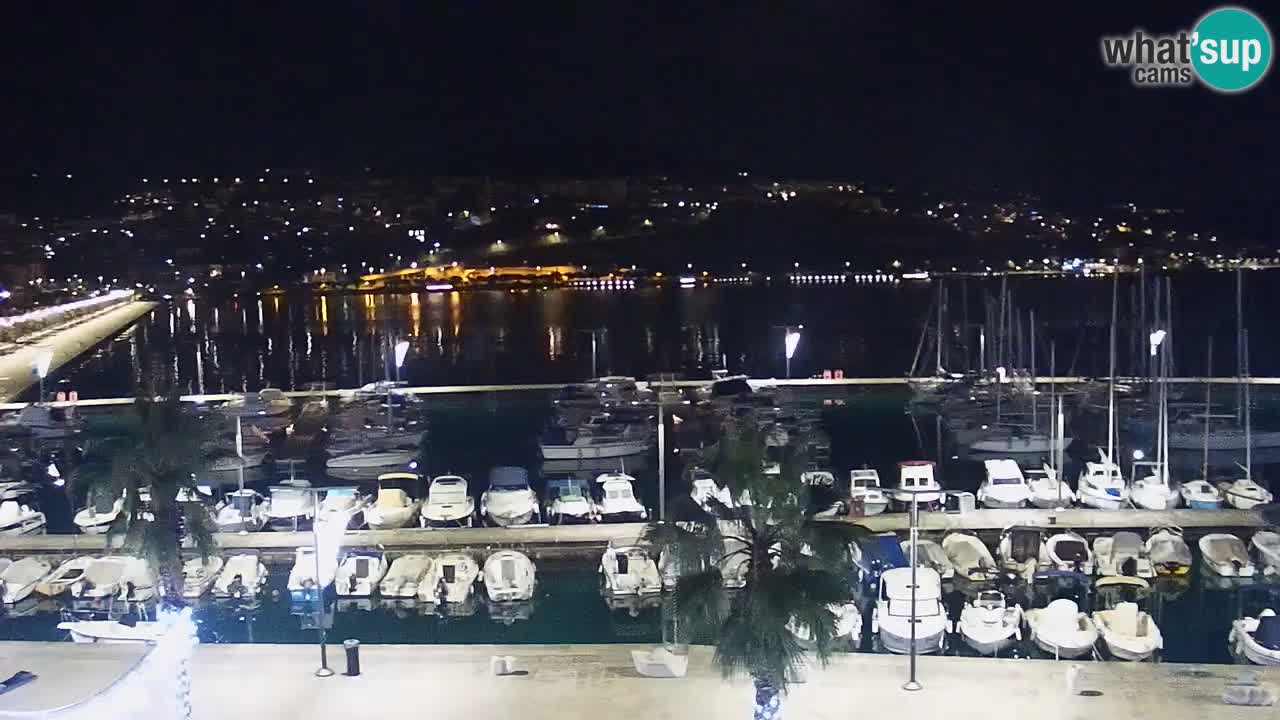 Webcam Koper – Panorama de la marina et de la promenade depuis le Grand Hotel Koper