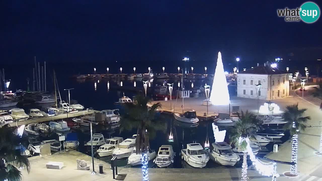Camera en vivo Koper – puerto deportivo y paseo marítimo desde el Hotel Grand Koper