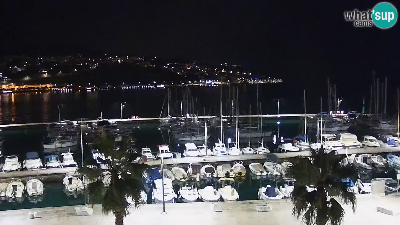 Webcam Koper – Panorama of the marina and promenade from the Grand Hotel Koper