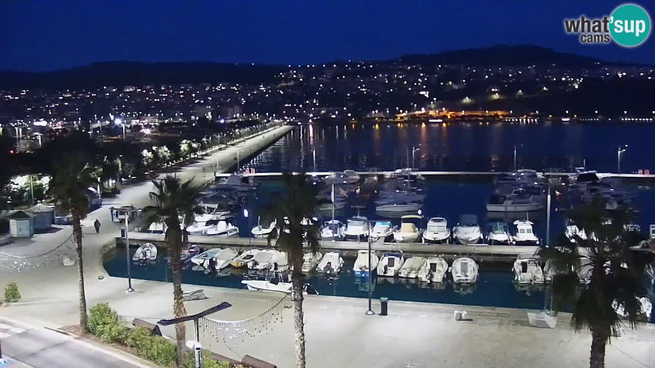 Webcam Koper – Panorama de la marina et de la promenade depuis le Grand Hotel Koper