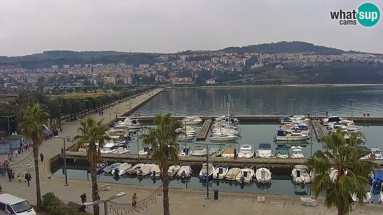 Webcam Capodistria – marina e lungo mare dall’Hotel Grand Koper