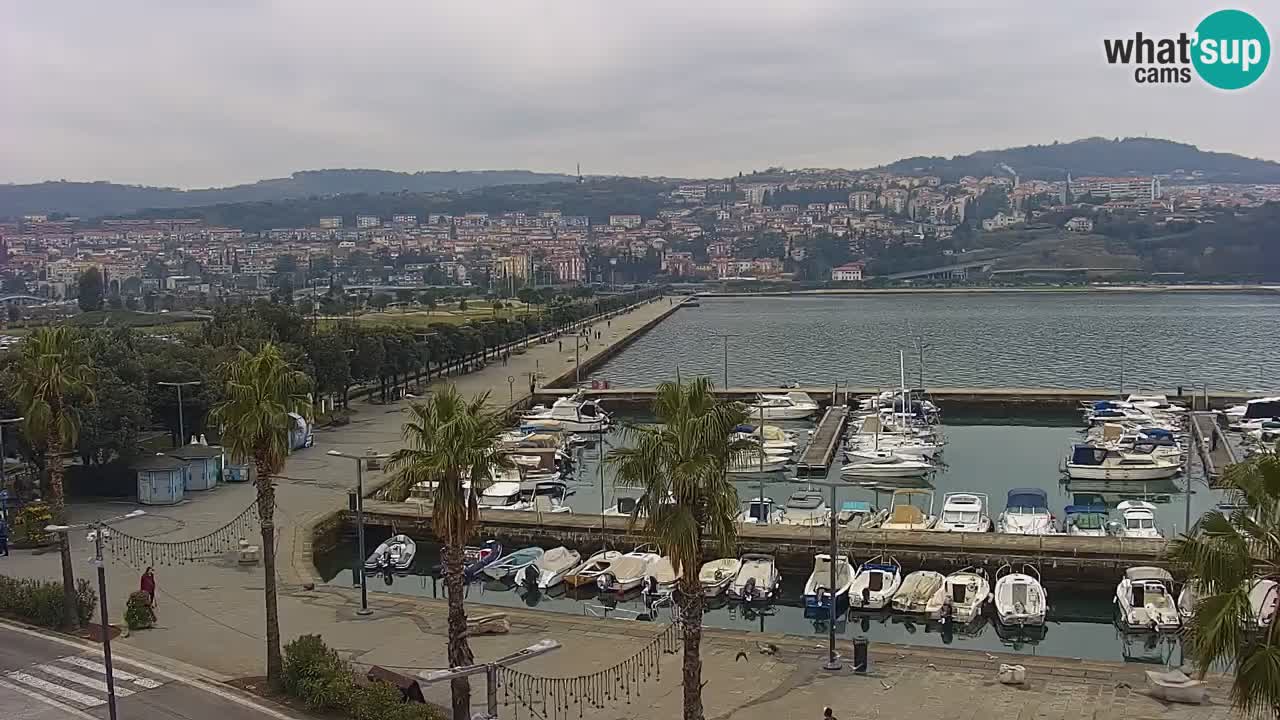 Spletna kamera Koper – Panorama na marino in promenado s Hotela Grand Koper