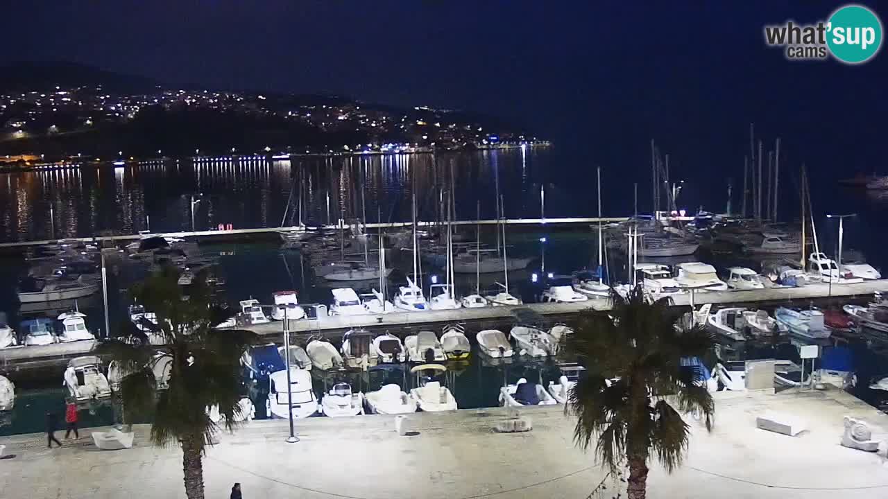 Webcam Koper – Panorama des Jachthafens und der Promenade vom Hotel Grand Koper