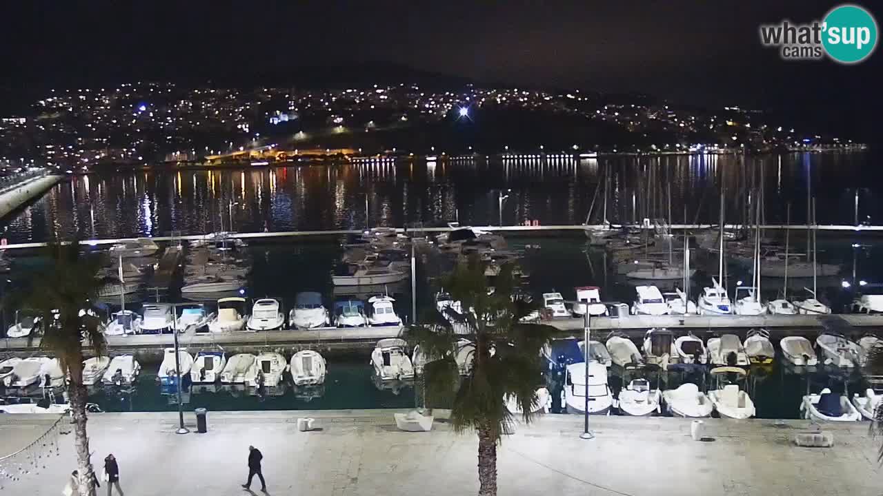 Webcam Koper – Panorama of the marina and promenade from the Grand Hotel Koper