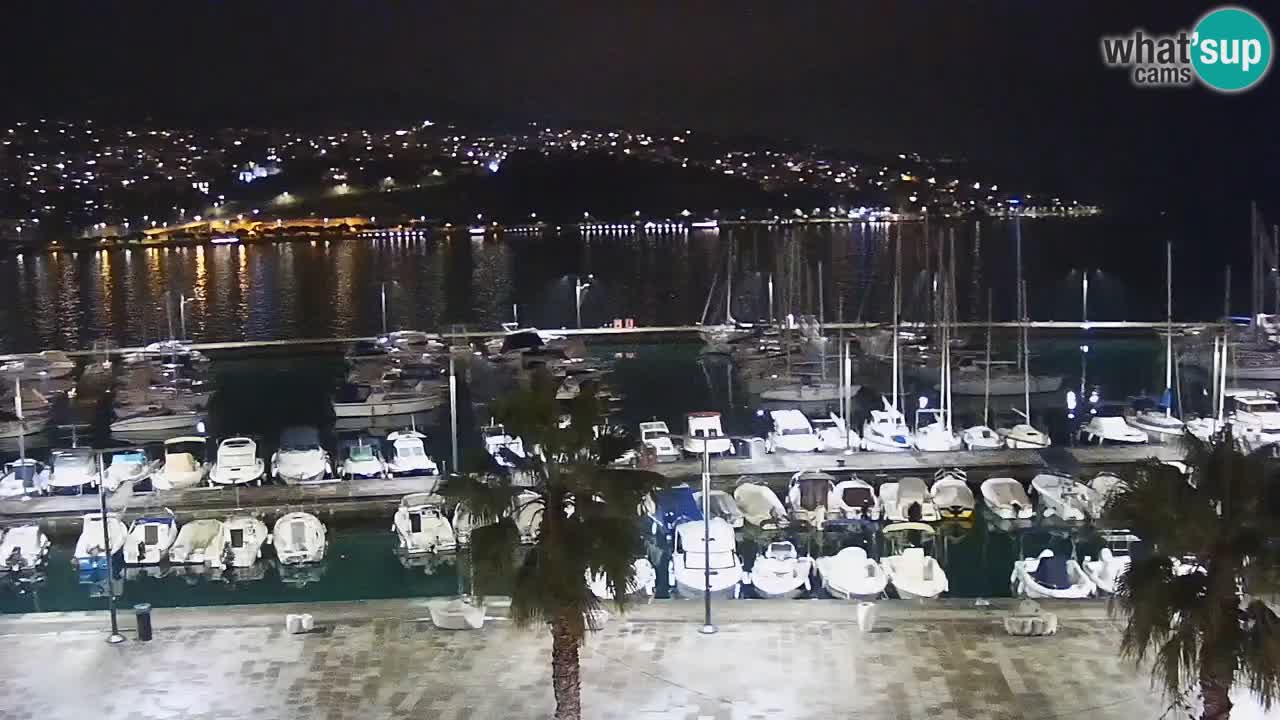 Webcam Koper – Panorama de la marina et de la promenade depuis le Grand Hotel Koper