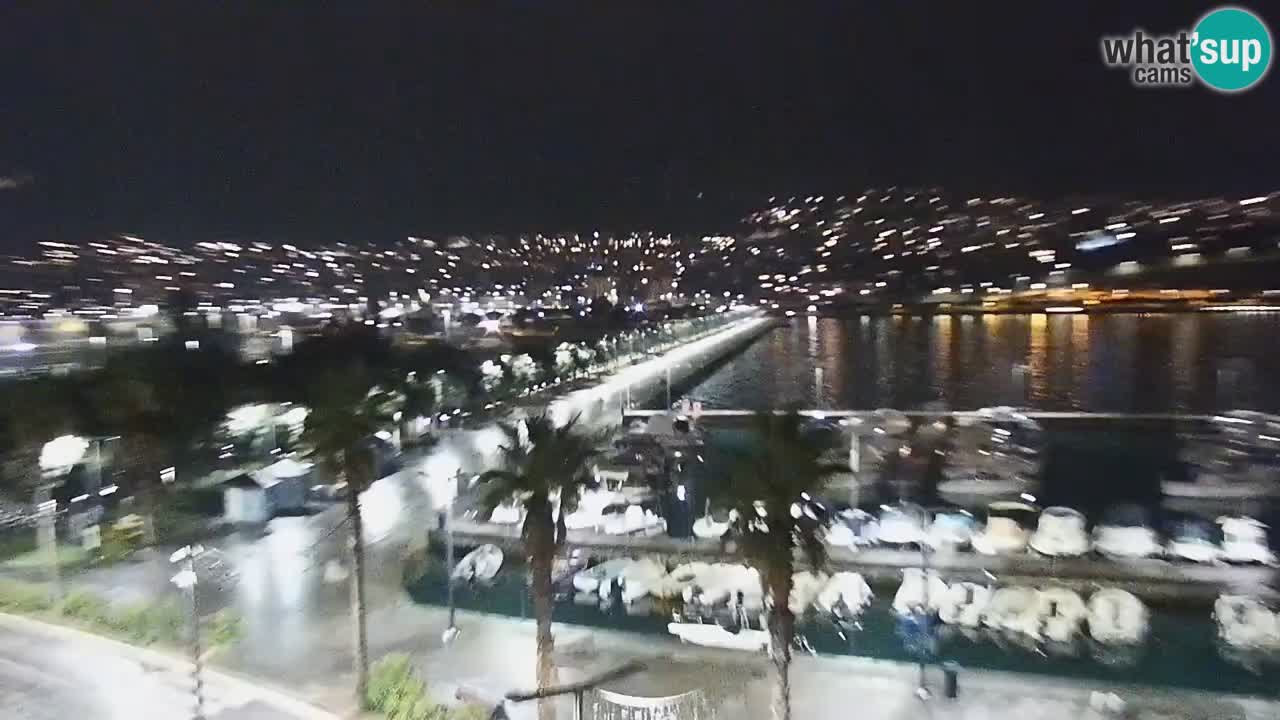 Webcam Koper – Panorama of the marina and promenade from the Grand Hotel Koper