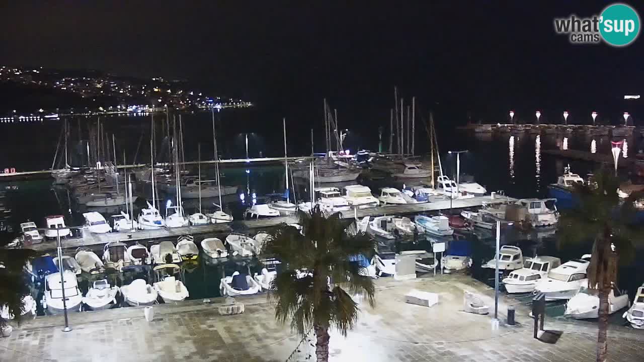 Camera en vivo Koper – puerto deportivo y paseo marítimo desde el Hotel Grand Koper