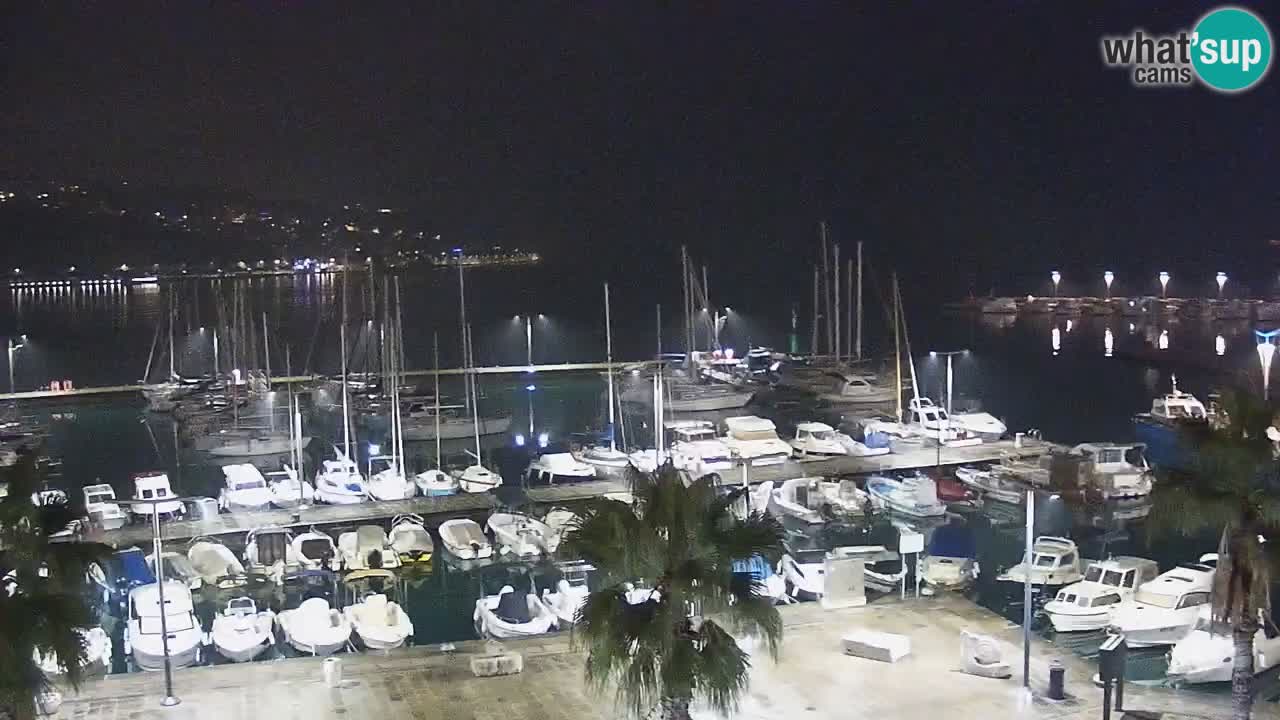 Camera en vivo Koper – puerto deportivo y paseo marítimo desde el Hotel Grand Koper