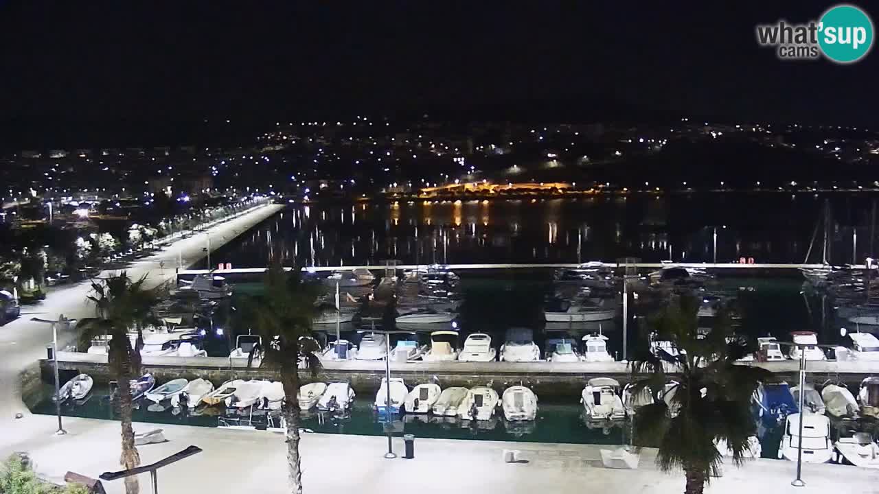 Webcam Koper – Panorama de la marina et de la promenade depuis le Grand Hotel Koper