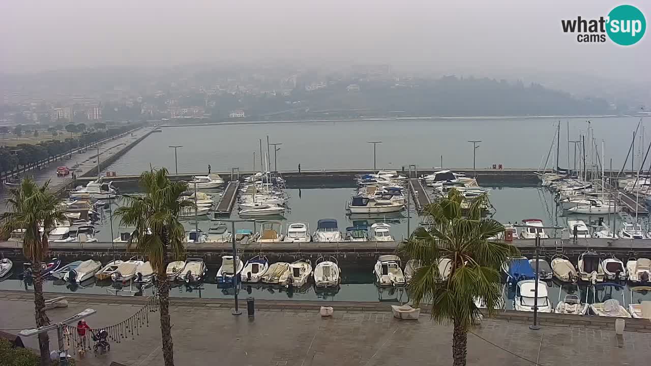 Spletna kamera Koper – Panorama na marino in promenado s Hotela Grand Koper