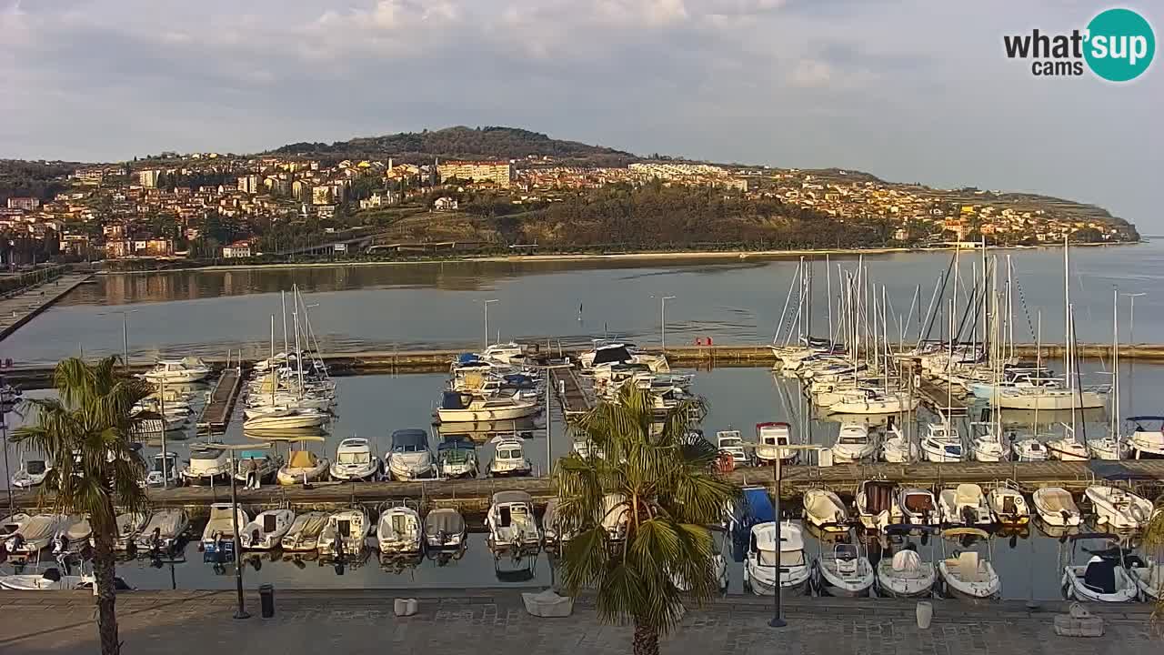 Camera en vivo Koper – puerto deportivo y paseo marítimo desde el Hotel Grand Koper