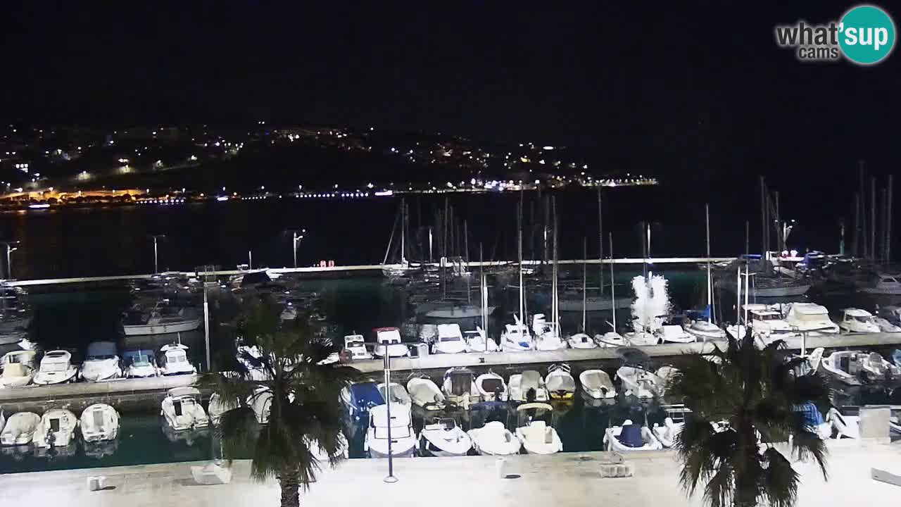 Spletna kamera Koper – Panorama na marino in promenado s Hotela Grand Koper