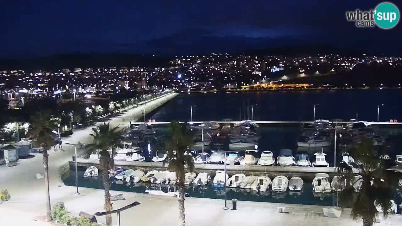 Webcam Koper – Panorama de la marina et de la promenade depuis le Grand Hotel Koper