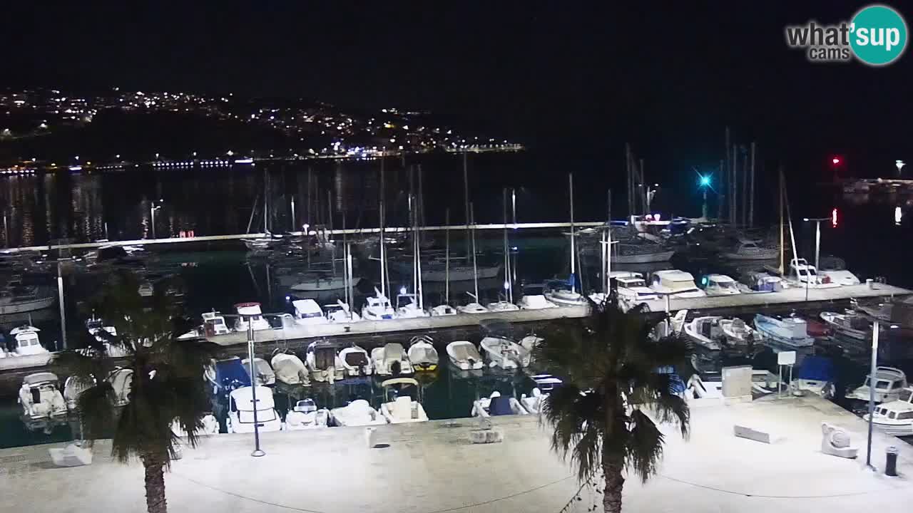 Webcam Koper – Panorama de la marina et de la promenade depuis le Grand Hotel Koper