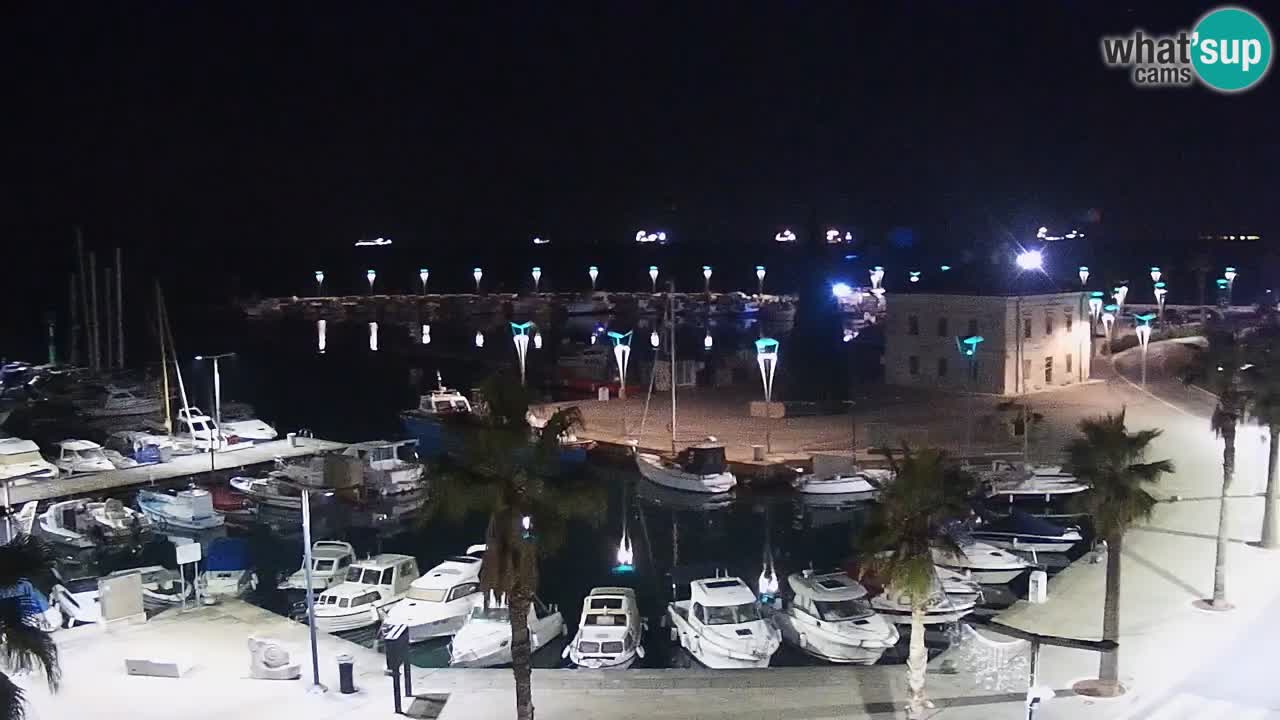 Webcam Koper – Panorama de la marina et de la promenade depuis le Grand Hotel Koper