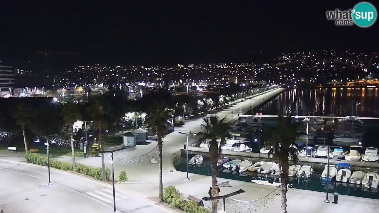 Webcam Koper – Panorama de la marina et de la promenade depuis le Grand Hotel Koper