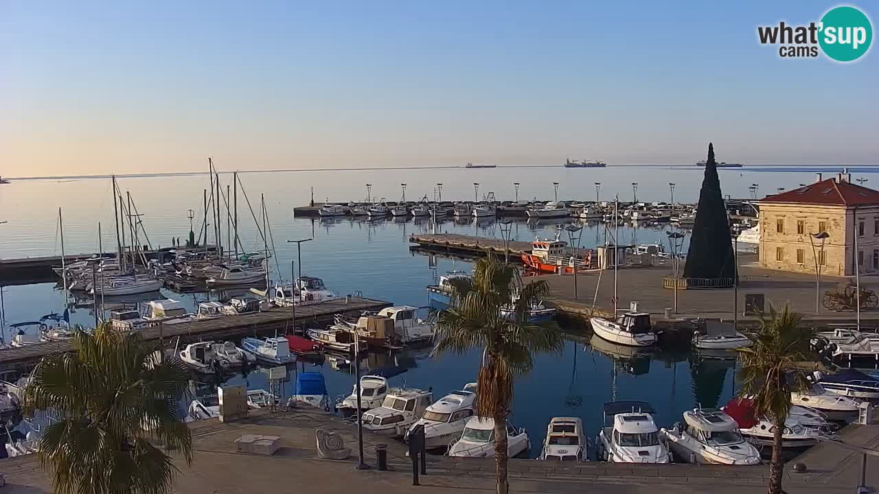 Spletna kamera Koper – Panorama na marino in promenado s Hotela Grand Koper