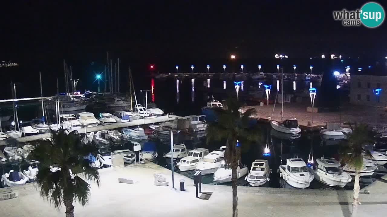 Webcam Koper – Panorama of the marina and promenade from the Grand Hotel Koper