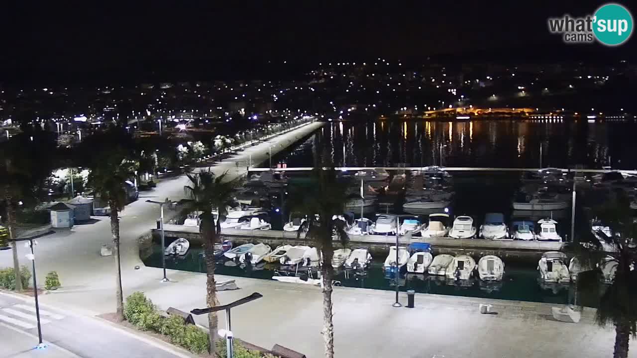 Webcam Koper – Panorama de la marina et de la promenade depuis le Grand Hotel Koper