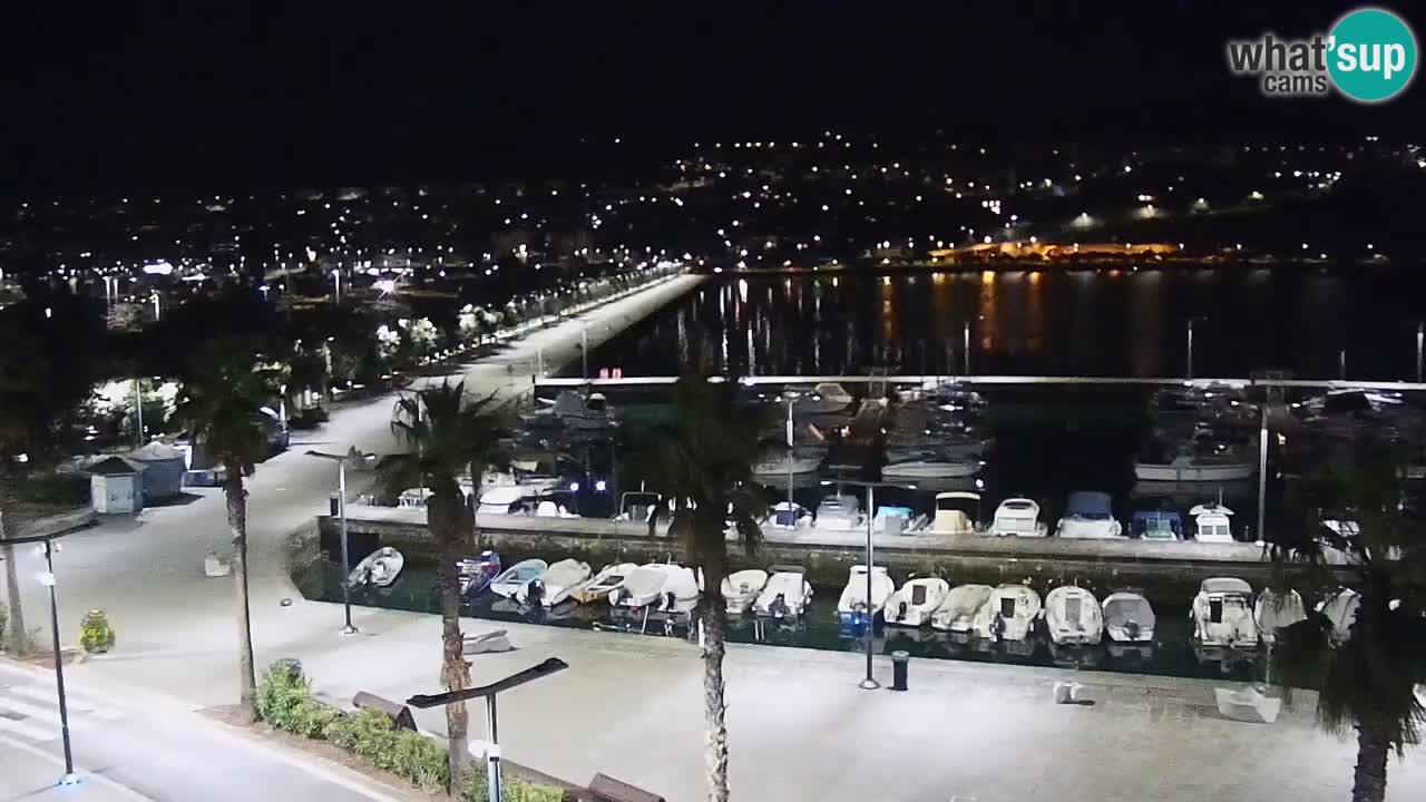 Webcam Koper – Panorama de la marina et de la promenade depuis le Grand Hotel Koper