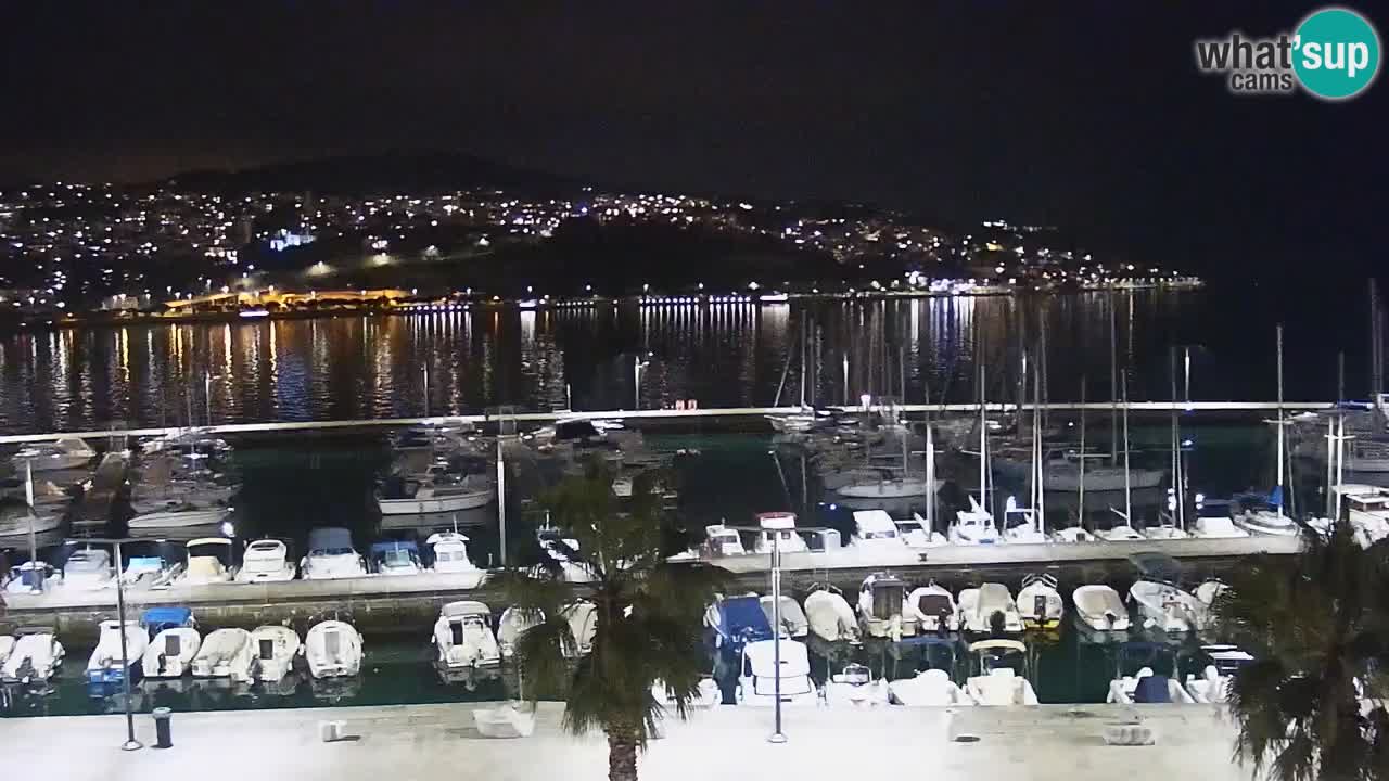 Webcam Koper – Panorama of the marina and promenade from the Grand Hotel Koper
