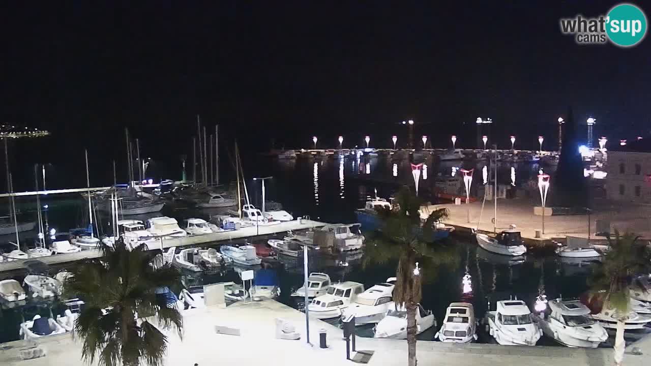 Webcam Koper – Panorama of the marina and promenade from the Grand Hotel Koper