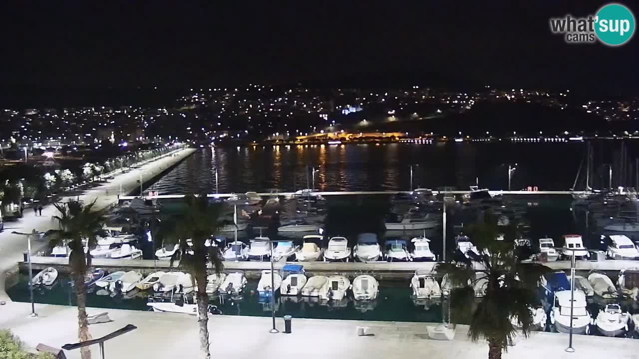 Webcam Koper – Panorama of the marina and promenade from the Grand Hotel Koper