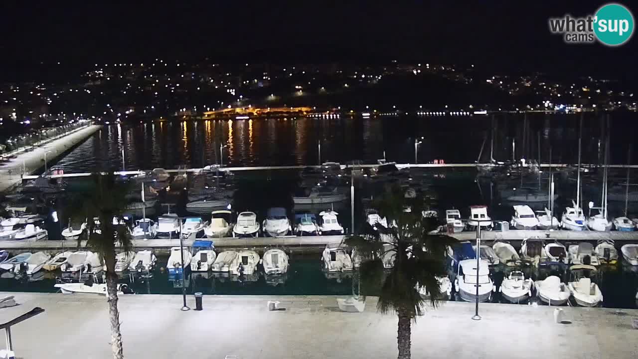 Webcam Koper – Panorama of the marina and promenade from the Grand Hotel Koper