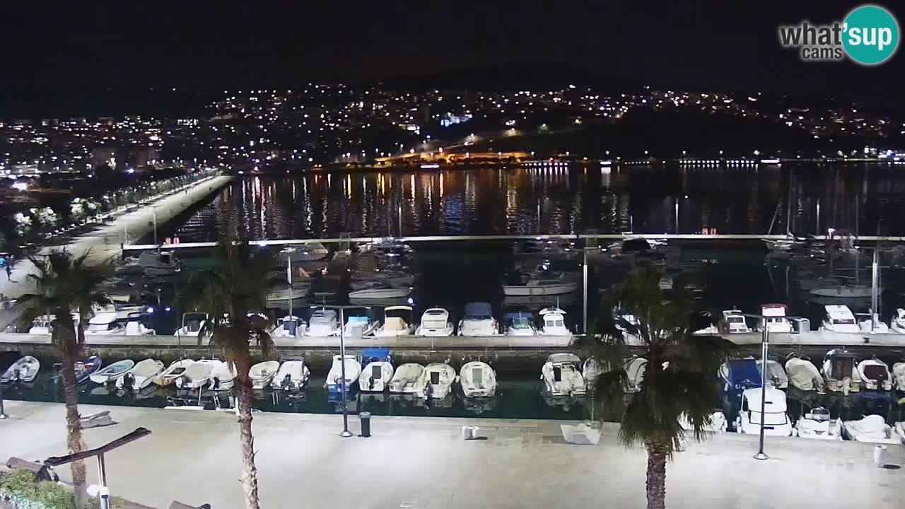 Webcam Koper – Panorama of the marina and promenade from the Grand Hotel Koper