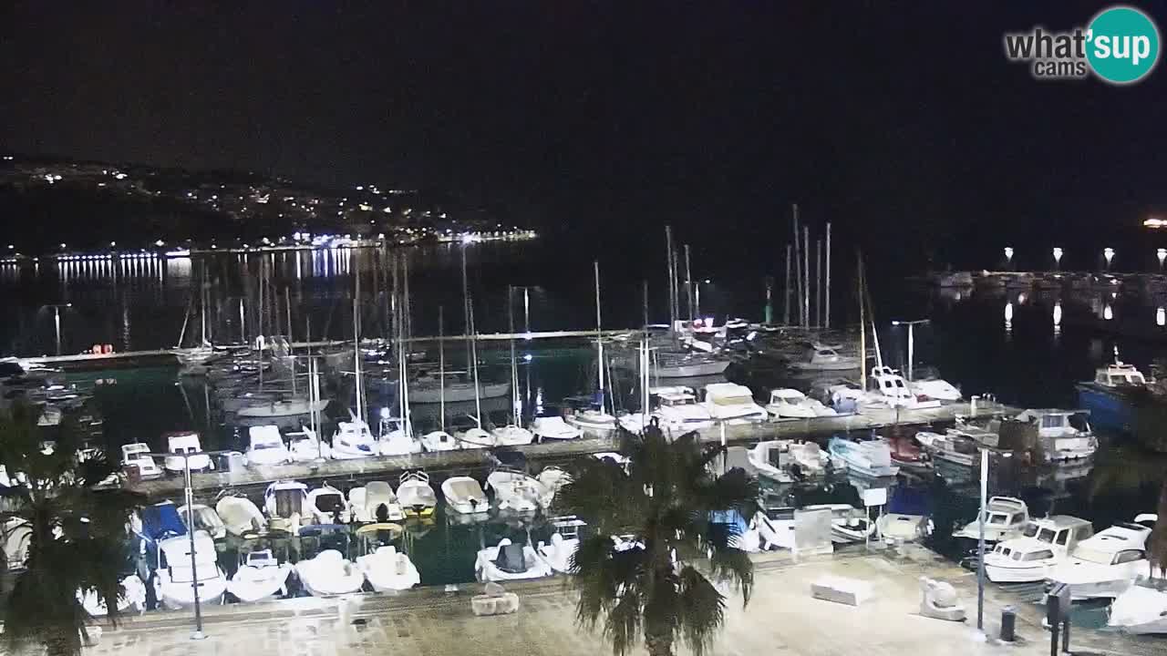Webcam Koper – Panorama de la marina et de la promenade depuis le Grand Hotel Koper