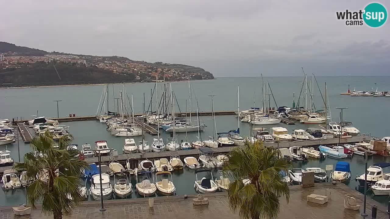 Webcam Koper – Panorama de la marina et de la promenade depuis le Grand Hotel Koper