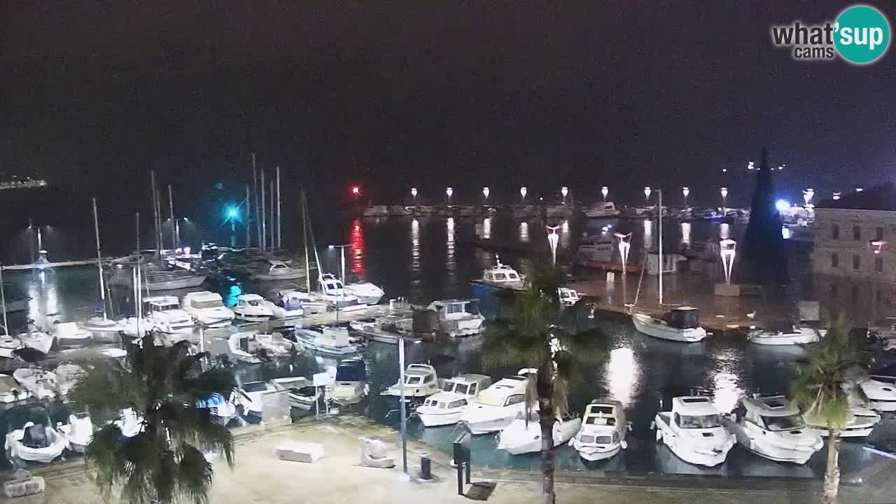 Webcam Koper – Panorama de la marina et de la promenade depuis le Grand Hotel Koper
