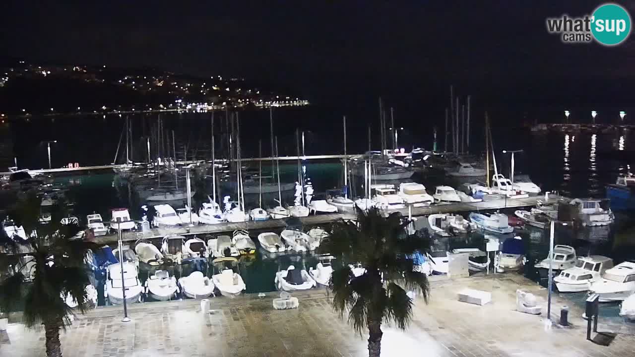Webcam Koper – Panorama of the marina and promenade from the Grand Hotel Koper