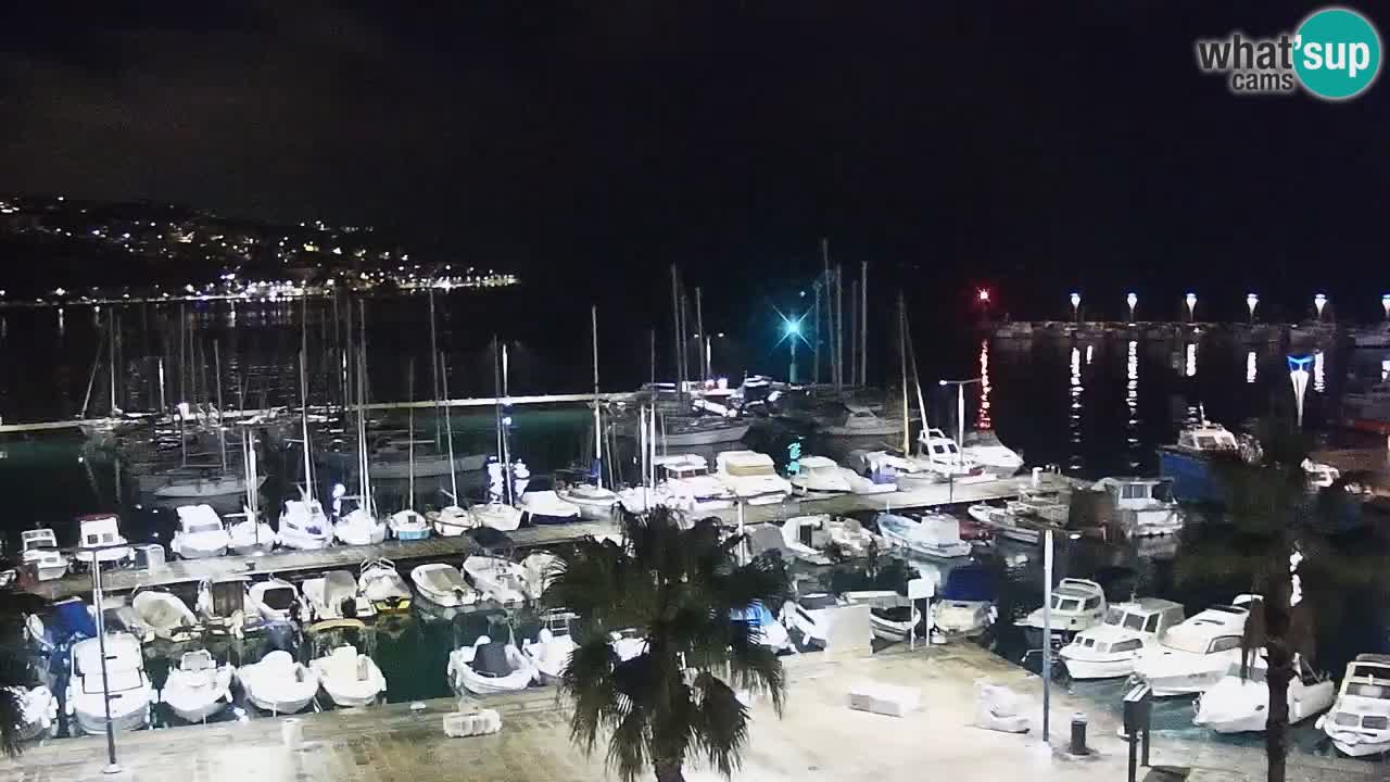 Webcam Koper – Panorama of the marina and promenade from the Grand Hotel Koper