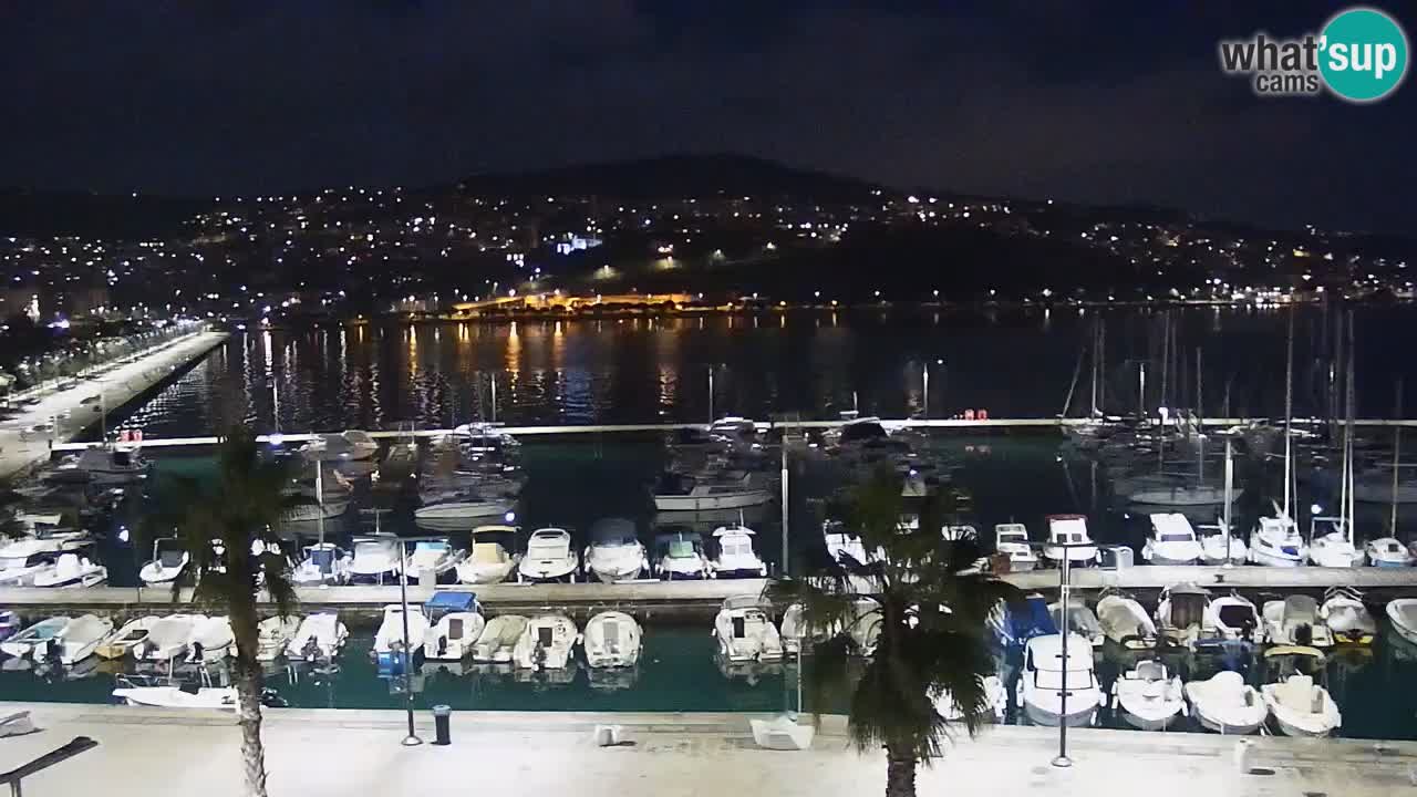 Webcam Koper – Panorama of the marina and promenade from the Grand Hotel Koper
