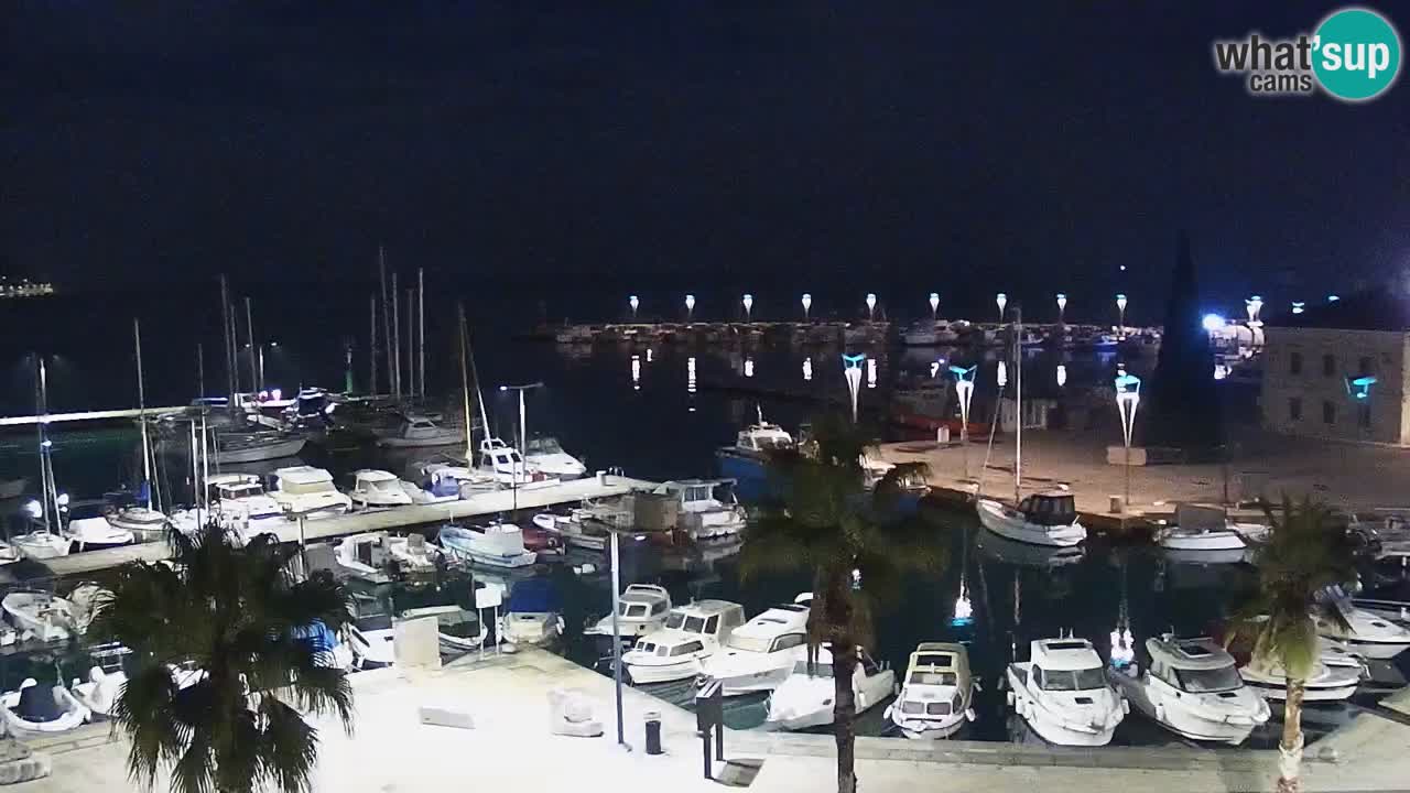 Webcam Koper – Panorama of the marina and promenade from the Grand Hotel Koper