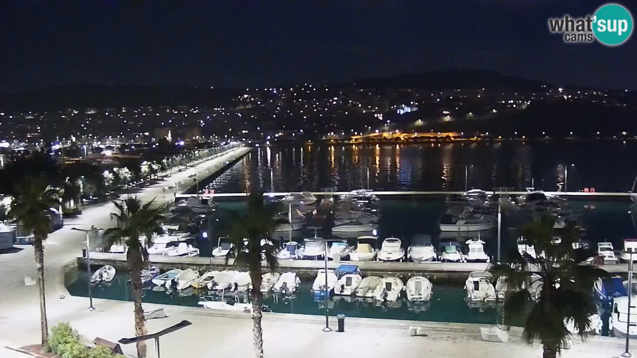 Webcam Koper – Panorama of the marina and promenade from the Grand Hotel Koper